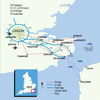 Map of Southeast Kent